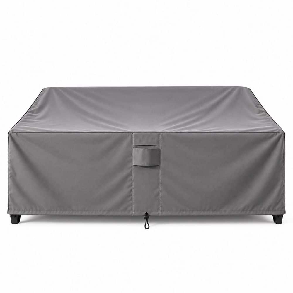 KHOMO GEAR 76 in. W x 32.5 in. H x 33 in. D Medium Gray Outdoor