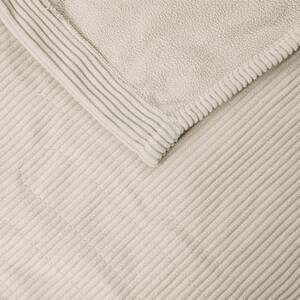 80 in. x 84 in. Electric Micro Fleece Beige Full Heated Blanket