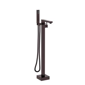 42 7/8 in. Single-Handle Freestanding Tub Faucet with Hand Shower Head in Oil Rubbed Bronze