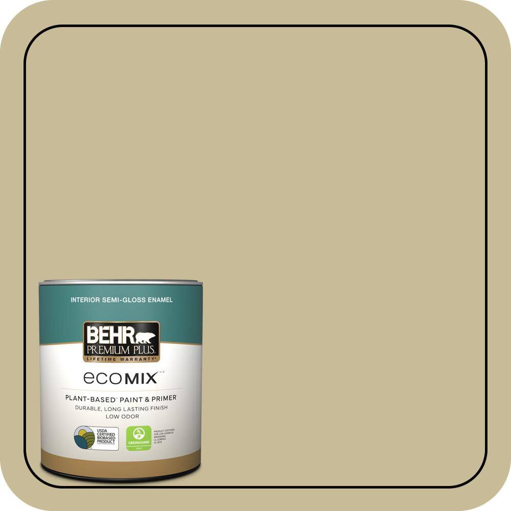 1 qt. #PPU8-09 Tea Bag Semi-Gloss Enamel EcoMix Plant-Based Interior Paint & Primer price history on PriceWatchPro