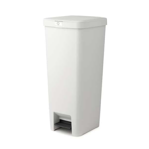 Brabantia StepUp Light Gray 10.6 Gal. (40 l) Plastic Recycling Step-On Trash Can