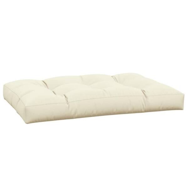 47.2 in. x 31.5 in. White Rectangular Outdoor Cushion for Bench with Tufted Oxford Fabric