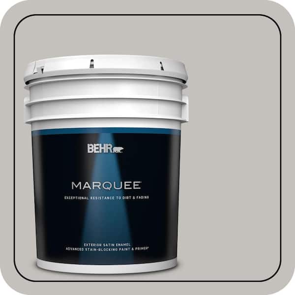 BEHR MARQUEE 5 gal. #PPU18-10 Natural Gray Satin Enamel Exterior Paint & Primer