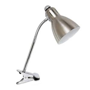 17.5 in. Clip Light Brushed Nickel Desk Lamp