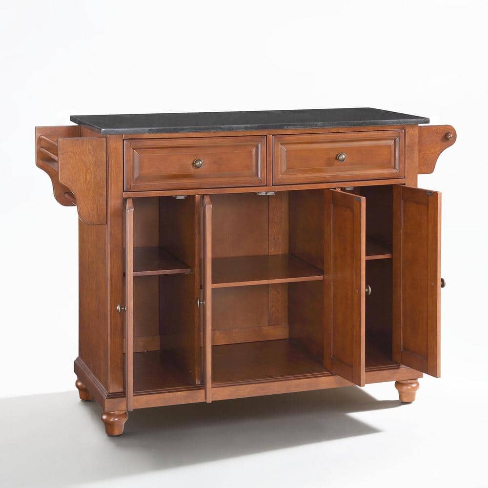 Cambridge Classic Cherry Black Granite Top Kitchen Island