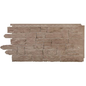Stone SK - Stacked Stone 20.250 in. x 45 in. in Sand Blend (49.32 sq. ft. per Box) Vinyl Siding