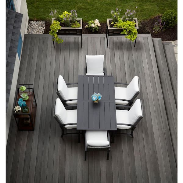 Advanced PVC Landmark 5/4 in. x 6 in. x 20 ft. Grooved Castle Gate PVC Deck Board (Actual: 1 in. x 5 1/2 in. x 20 ft.