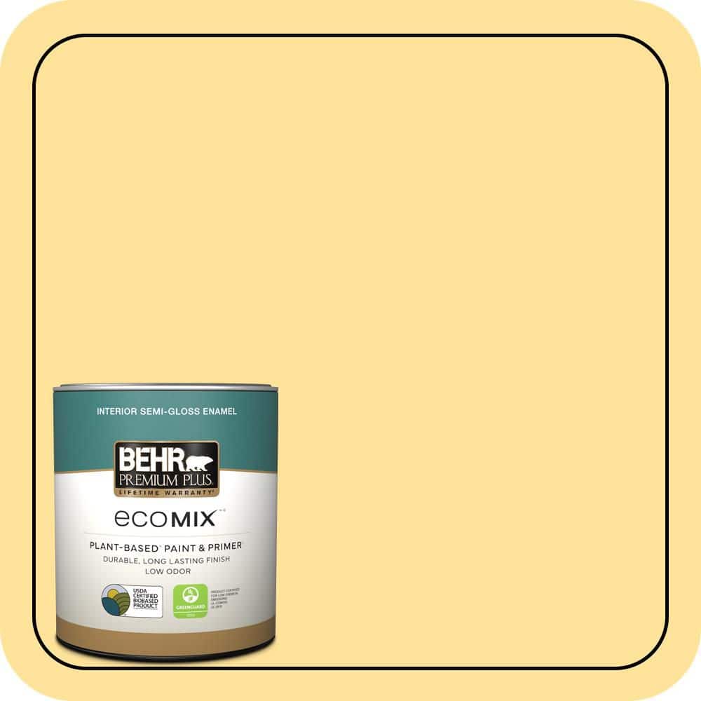 1 qt. #P290-3 Roasted Corn Semi-Gloss Enamel EcoMix Plant-Based Interior Paint & Primer price history on PriceWatchPro
