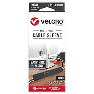 VELCRO 36 in. x 5-3/4 in. 3/12 Mountable Cable Sleeves Roll, Black