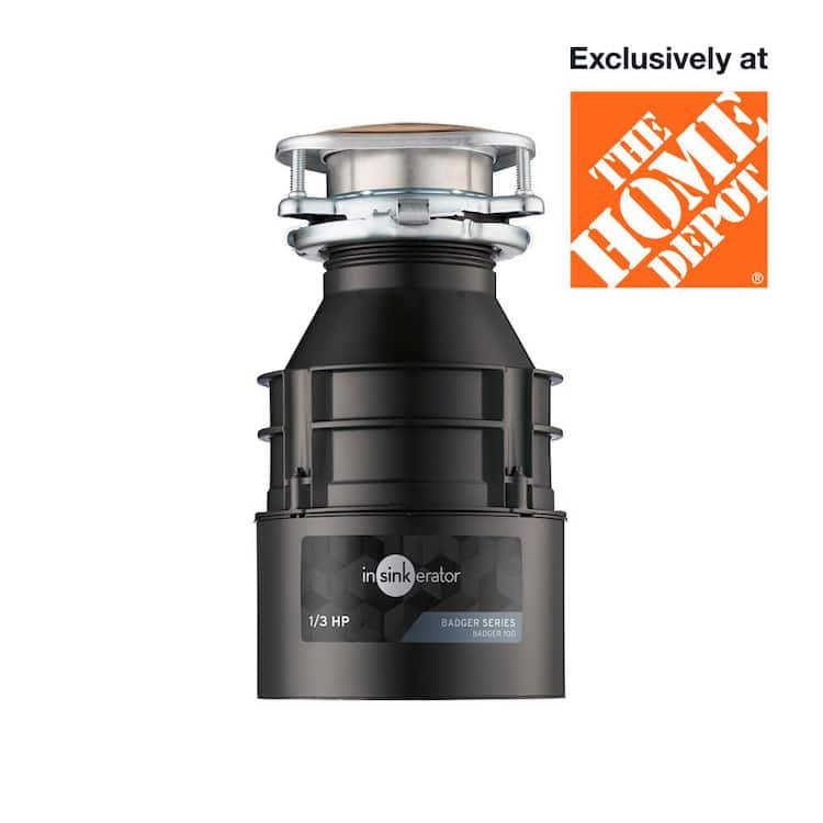 InSinkErator Badger 100, 1/3 HP Continuous Feed Kitchen Garbage Disposal, Badger Series