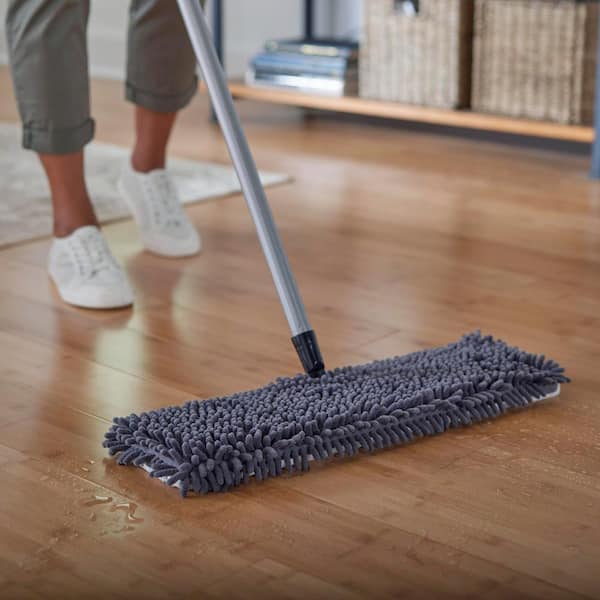 18 Professional Microfiber Mop - Hardwood Floor Mop - Dry & Wet Mop for  Wood, Laminate, Tile, Vinyl Floors, Washable Pads, Wet & Dust Mopping