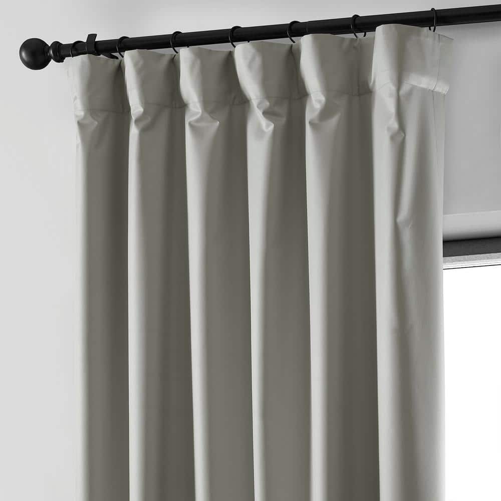 Greige Velvet Blackout Energy-Efficient Drape Panel