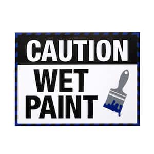 9 in. x 12 in. Plastic Wet Paint Sign