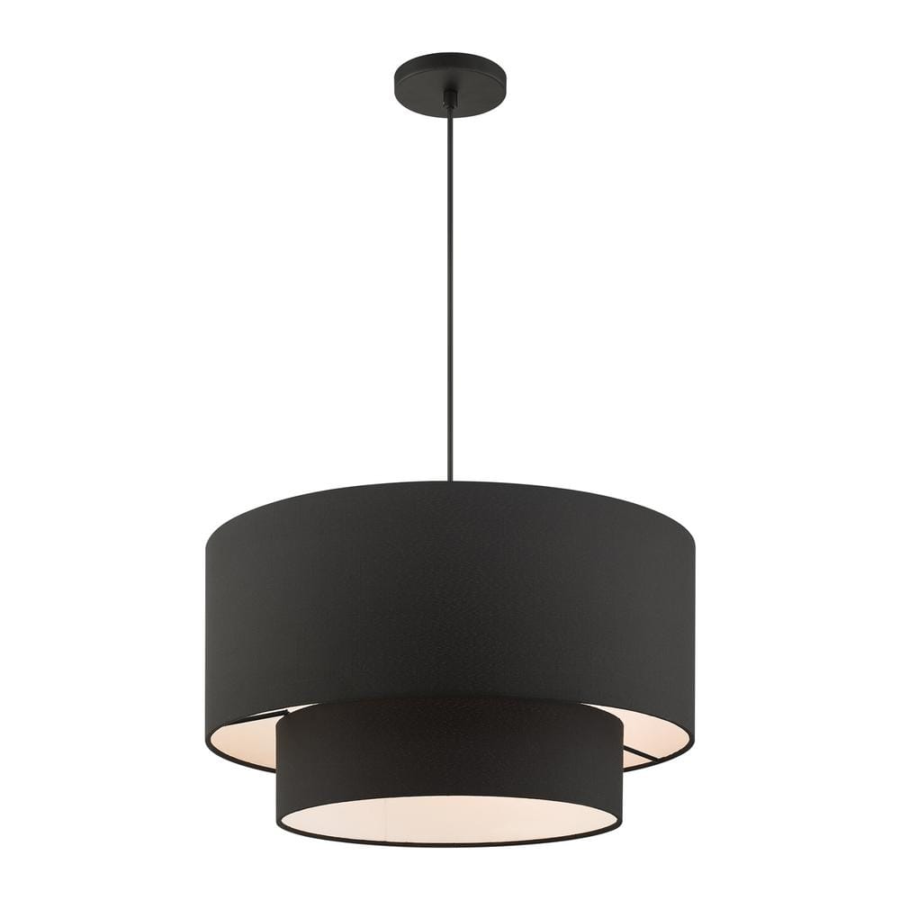 Bainbridge 20" Black LED Indoor/Outdoor Drum Chandelier