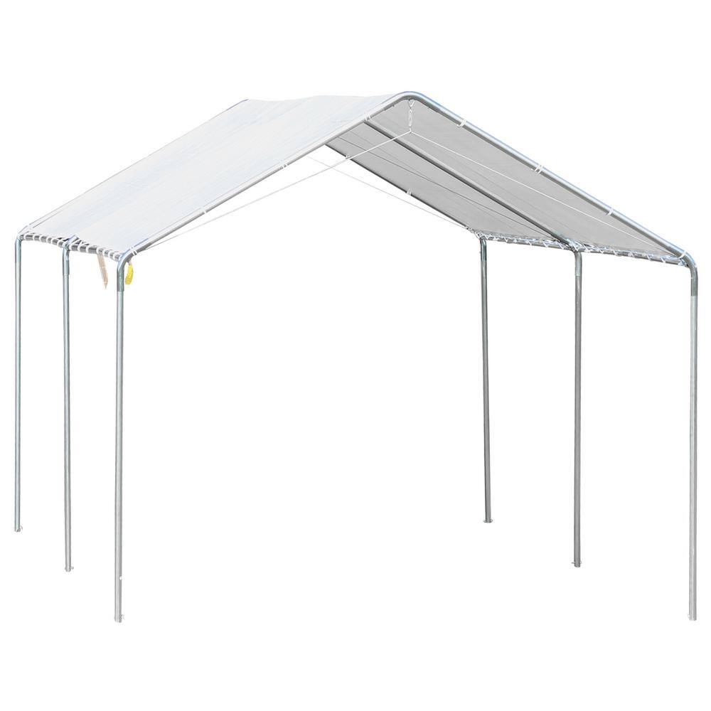 10 ft. W x 20 ft. D x 8.5 ft. H White Roof Metal Carport price history on PriceWatchPro
