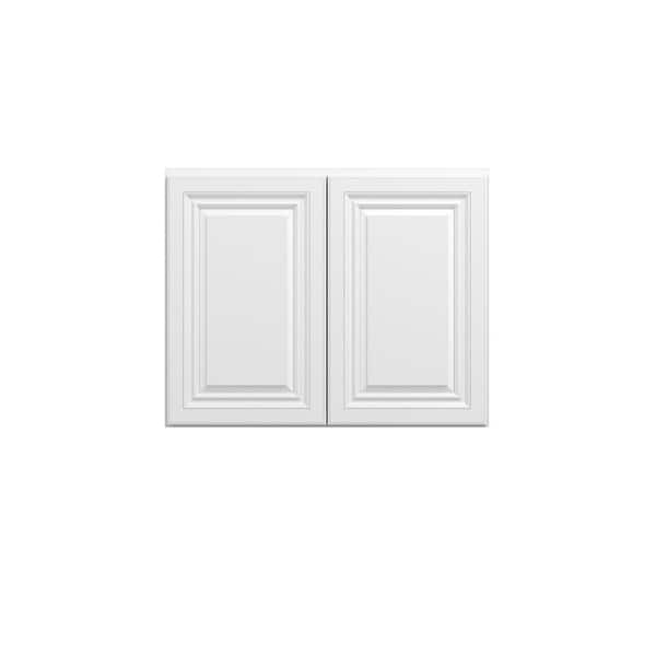 Damascus Raised 30 in. W x 24 in. H x 12 in. D in French Vanilla Plywood Assembled Wall Cabinet
