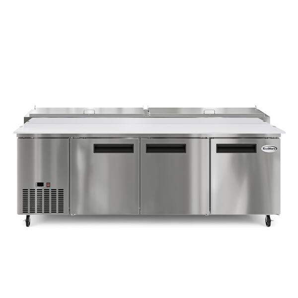 Koolmore 92 in. Commercial Pizza Prep Refrigerator in Stainless