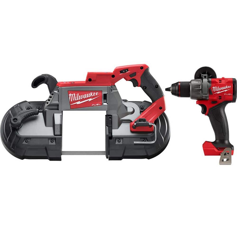 Milwaukee M18 FUEL 18-Volt Lithium-Ion Brushless Cordless Deep Cut Band Saw  with M18 FUEL Hammer Drill 2729-20-2904-20 The Home Depot