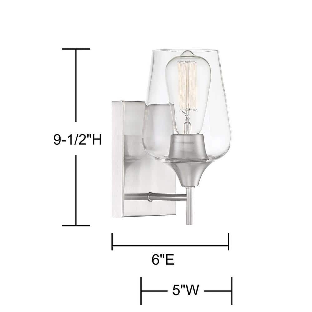 Nickel Dimmable Direct Wired Electric Wall Sconce