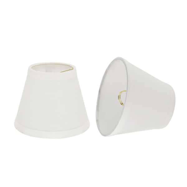 5 in. x 4 in. Off White Hardback Empire Lamp Shade (2-Pack)