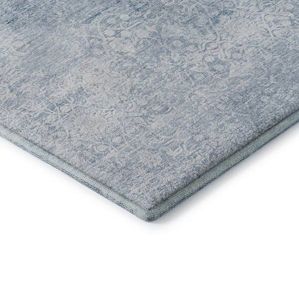Mayfield Premium Machine Washable Abstract AMF1763 Sky 3 ft. x 5 ft. Area Rug