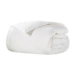Lightweight White Queen Size Down-Blend Comforter