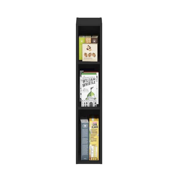 Furinno Fluda 31.5 in. Tall Blackwood 3-Shelf Space Saving