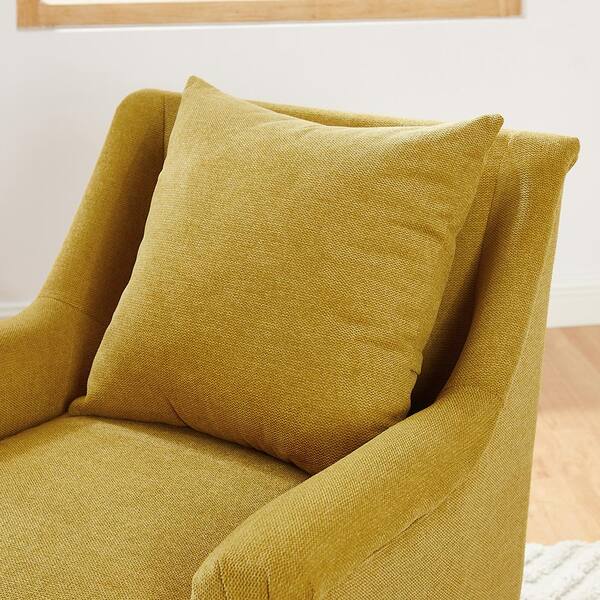 Yellow discount fabric armchair