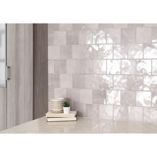 MSI Lakeview Sterling 5 in. x 5 in. Glossy Ceramic Wall Tile (10.2 sq.  ft./Case) NLAKSTE5X5 - The Home Depot
