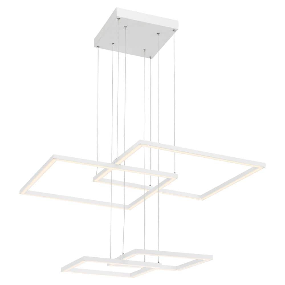 Access Lighting Squared 75Watt White Integrated LED Pendant 63968LEDD
