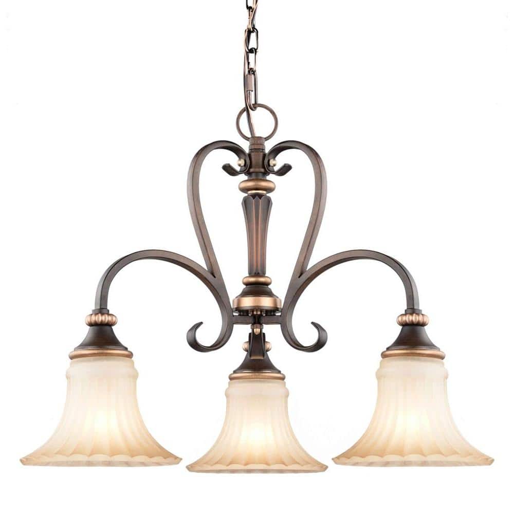 UPC 718212172636 product image for Reims 3-Light Berre Walnut Mini Chandelier with Driftwood Glass Shades | upcitemdb.com