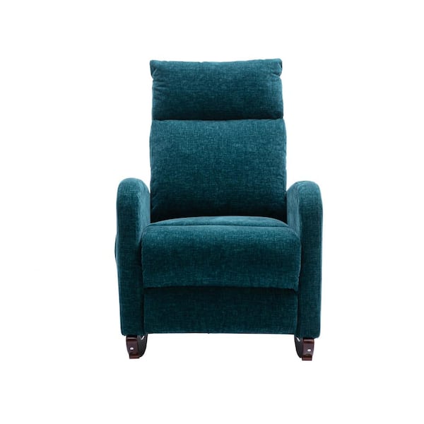 Unbranded Modern Teal Rocking Massage Chair with High Backrest
