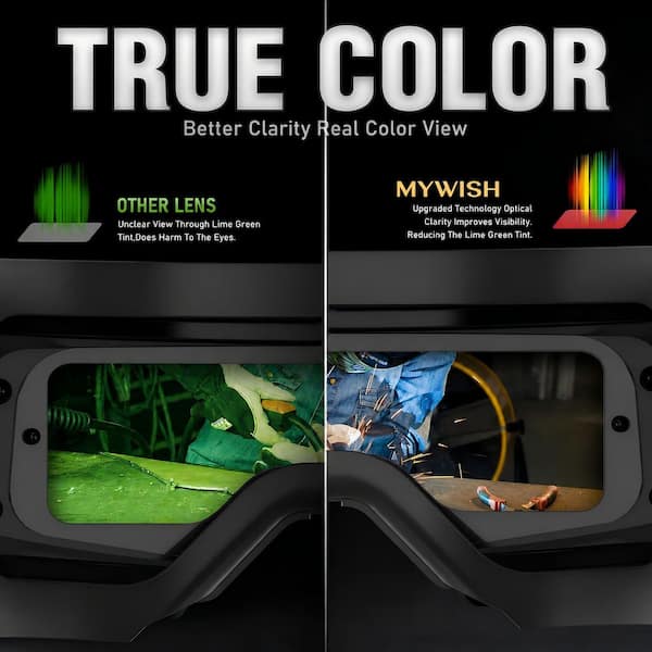 Auto Darkening Welding Helmet Goggles, Solar Powered Welding Mask, Wide Shade 4/5-9/9-13, Grinding for TIG MIG MMA