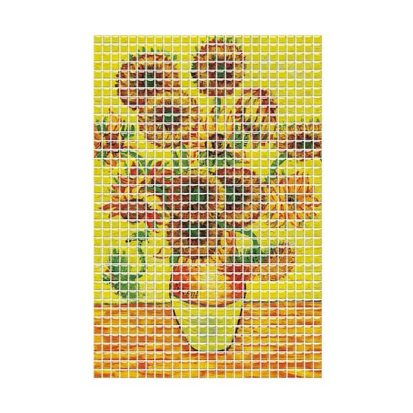 Vsmile 10 in. x 10 in. x 0.04 in. DIY Peel Stick Backsplash Tile, Yellow Decor Tile, Vinyl Wall Stickers, 6-Pack (4.17 sq. ft.)
