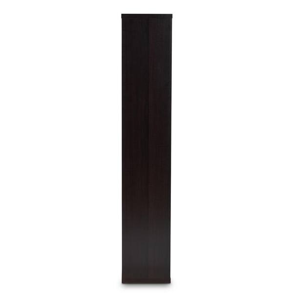 Baxton Studio 62.17 in. Dark Brown Wood 8-shelf Standard