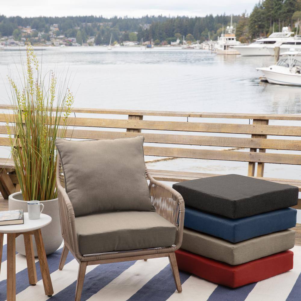 Natural Tan Recycled Fabric Outdoor Deep Seat Cushion Set