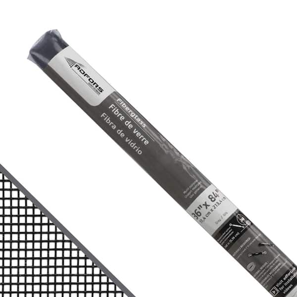 36 in. x 84 in. Charcoal Fiberglass Screen Roll for Windows and Door