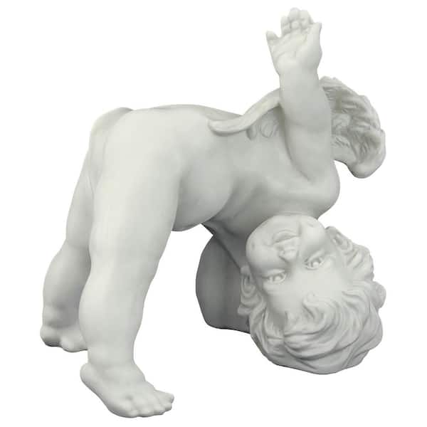 Design Toscano 10.5 in. H Turvey The Tumbling Cherub Statue