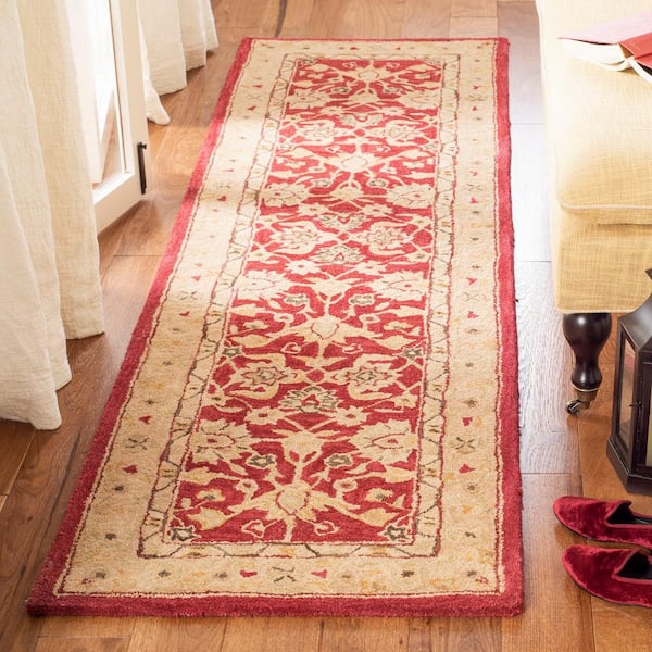 Anatolia Red/Ivory 2 ft. x 10 ft. Border Runner Rug