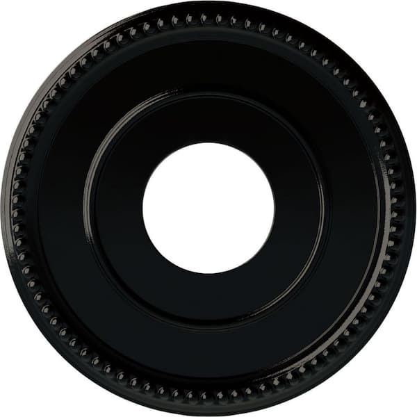 Ekena Millwork 3/4 in. x 12-1/2 in. x 12-1/2 in. Polyurethane Bradford Ceiling Medallion, Black Pearl