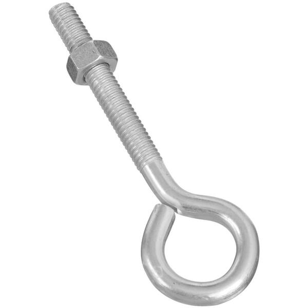 National Hardware 5/16 in. x 4 in. Zinc Plated Eye Bolt with Hex Nut