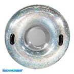 SnowCandy 42 in. Glitter Inflatable Snow Tube in Silver