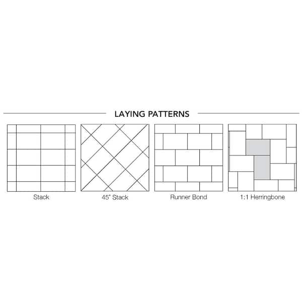 Taverna 11.81 in. L x 7.87 in. W x 50 mm H Rectangle Bluestone Concrete Paver (192-Piece/124 Sq. ft. /Pallet)