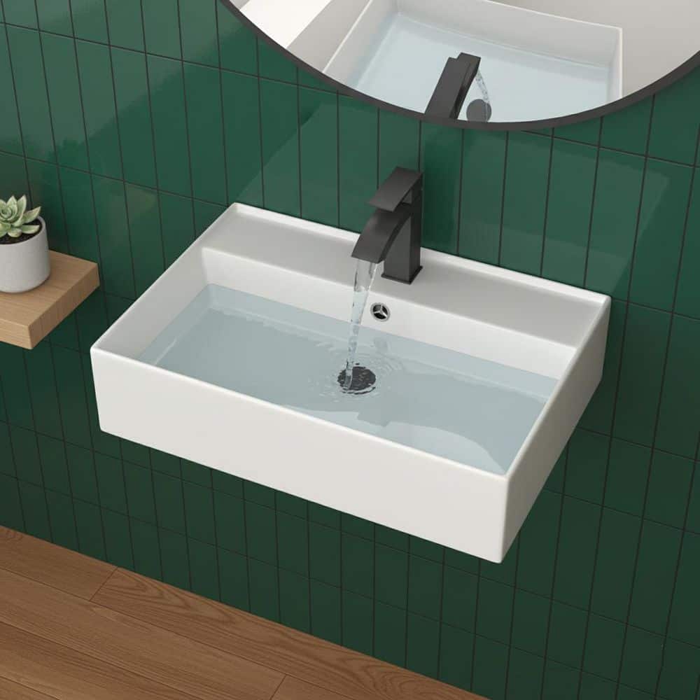 MYRYY Rectangular 24 in. x 16.4 in. Wall Mounted Bathroom Sink