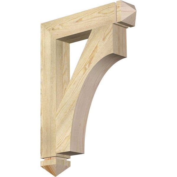 Ekena Millwork 4 in. x 30 in. x 22 in. Douglas Fir Westlake Arts and Crafts Rough Sawn Bracket