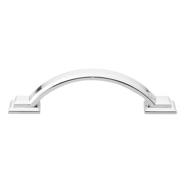 GlideRite 3 in. Center-to-Center Polished Chrome Arched Square Cabinet Pull (10-Pack)