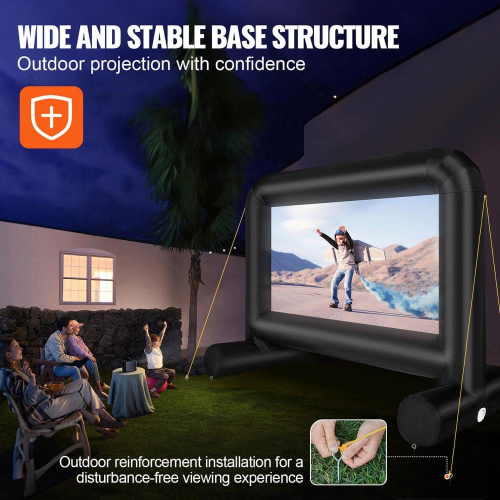 VEVOR 14 FT Black Inflatable Outdoor Movie Screen