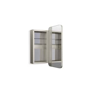 Verdera 15 in. W x 30 in. H Rectangular Framed Silver Recessed/Surface Mount Medicine Cabinet with Mirror