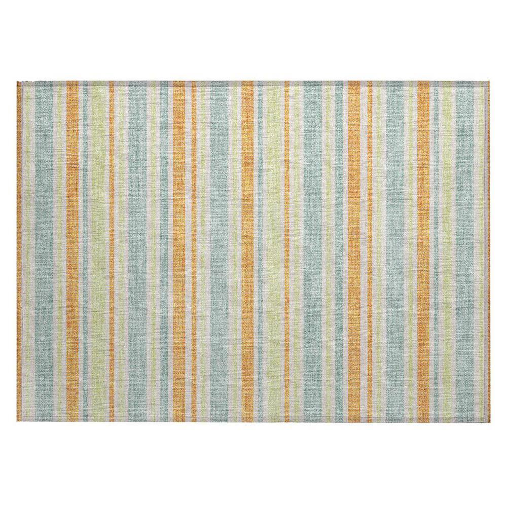 Orange 2 ft. x 3 ft. Woven Striped Polyester Rectangle Indoor/Outdoor Area Rug price history on PriceWatchPro