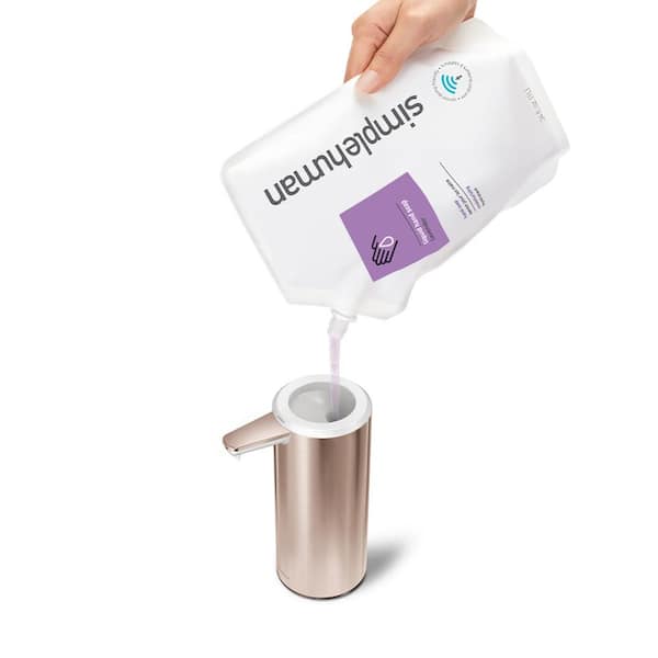simplehuman 8 oz. Touch-Free Sensor Liquid Soap Pump Dispenser with Soap  Sample, Brushed Nickel